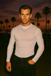 Tim Long Sleeve Sheer Top